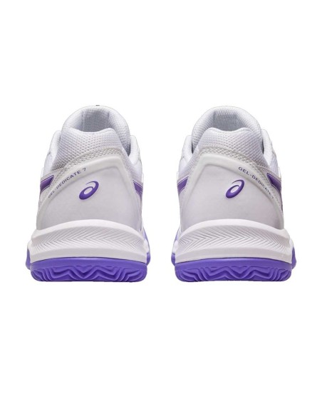 Asics Gel-Dedicate 7 Clay Blanco Morado Mujer | Ofertas de pádel